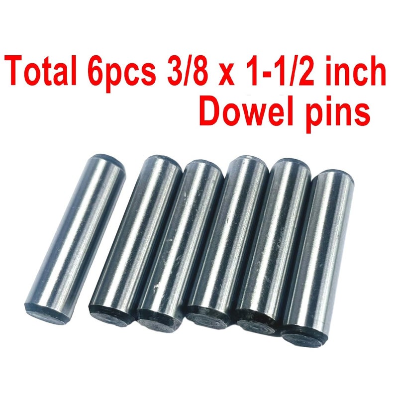 ZDingTech 6PCS 3/8 x 1-1/2 Dowel Pins,3/8 inch x 1-1/2 inch Metal dowel pins,Shelf Pegs 3/8 inch,Bearings Alloy Steel pins Wood Bunk Bed Dowel Pins 3/8 Shelf Pins 3/8 inch Metal pins,Shelf Support peg - Image 2